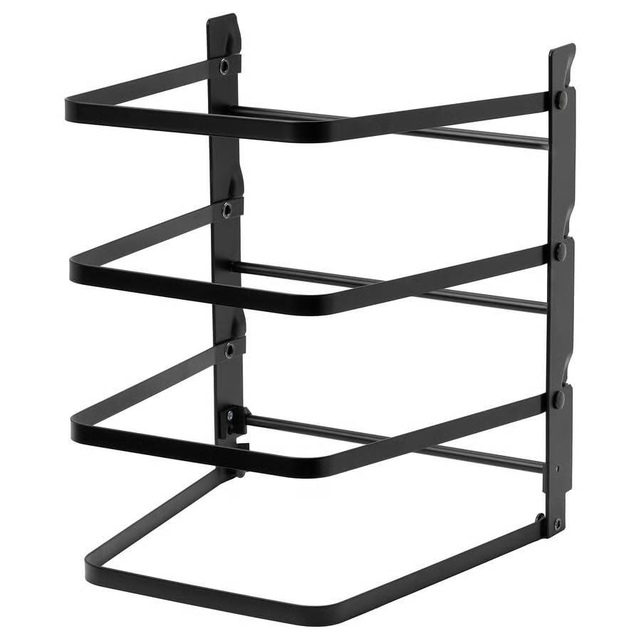 Foldable Baking Sheet Rack – Heavy Duty Cooling & Baking Rack for Cookies, Cakes & Bread – Space Saving Collapsible Oven Tray Rack – Black 10¾x10¼x13”
