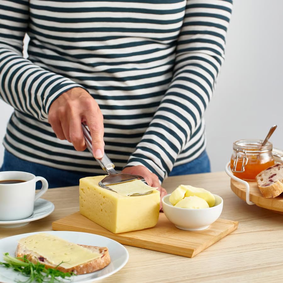Stainless Steel Cheese Slicer 9 Inch – Durable Cheese Cutter for Hard & Soft Cheese | Wire Slicer Tool for Perfect Thin Slices | Ergonomic Dishwasher Safe Kitchen Cheese Cutter