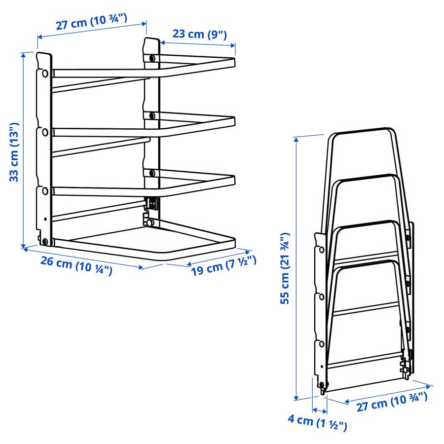Foldable Baking Sheet Rack – Heavy Duty Cooling & Baking Rack for Cookies, Cakes & Bread – Space Saving Collapsible Oven Tray Rack – Black 10¾x10¼x13”