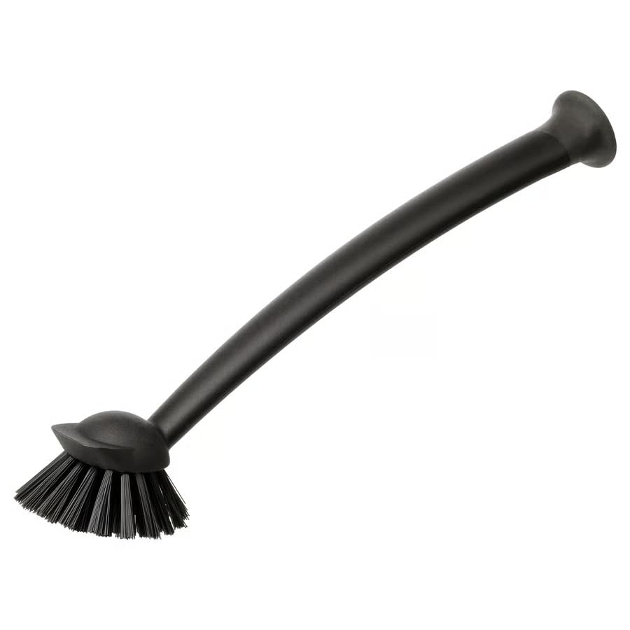 Kitchen Dish Brush Gray, Scrub Cleaning Brush for Dishes, Pots, Pans & Sink, Ergonomic Handle Dishwashing Brush for Everyday Kitchen Cleaning