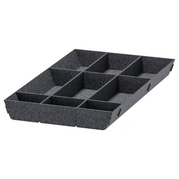 Adjustable Drawer Organizer 15x24 Inch, Customizable Kitchen Drawer Dividers, Drawer Organizer Tray for Utensils, Cutlery, Kitchen Tools & Office Supplies, Gray