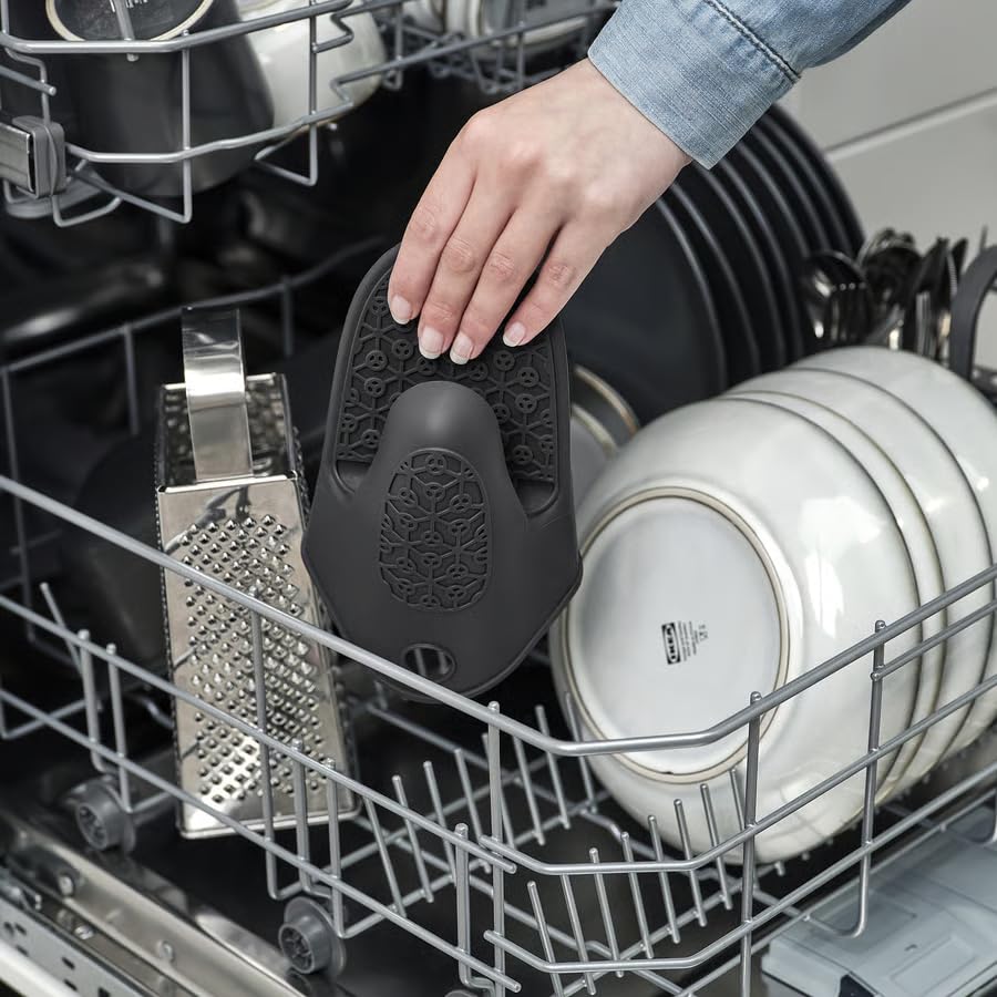 Silicone Oven Mitt Heat Resistant – Non Slip Kitchen Oven Glove for Baking, Cooking & BBQ, Dishwasher Safe Pot Holder Mitt