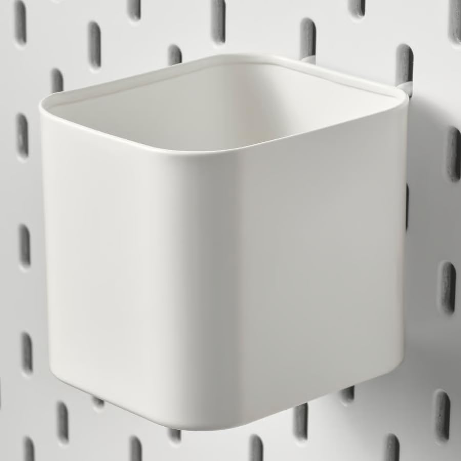 White Storage Container Organizer – Multi-Purpose Accessory Holder for Desk, Storage & Home Organization, Durable Plastic Container for Office, Everyday Essentials