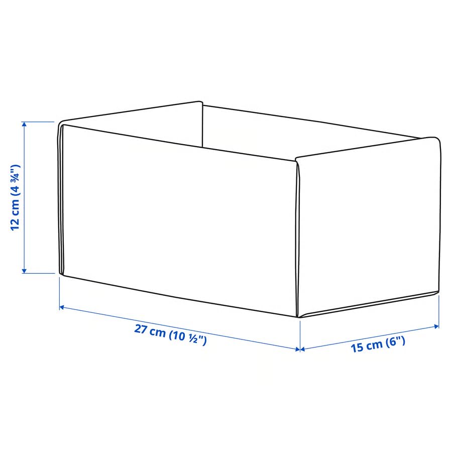 Light Gray Storage Box (Pack of 2) – Multi-Purpose Organizer 6x10.5x4.75 Inch for Drawer, Closet, Desk, Durable Fabric Storage Boxes for Home Organization