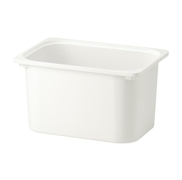 White Storage Box, 16 ½ x 11 ¾ x 9 Inches – Large, Durable Organizer for Home and Office