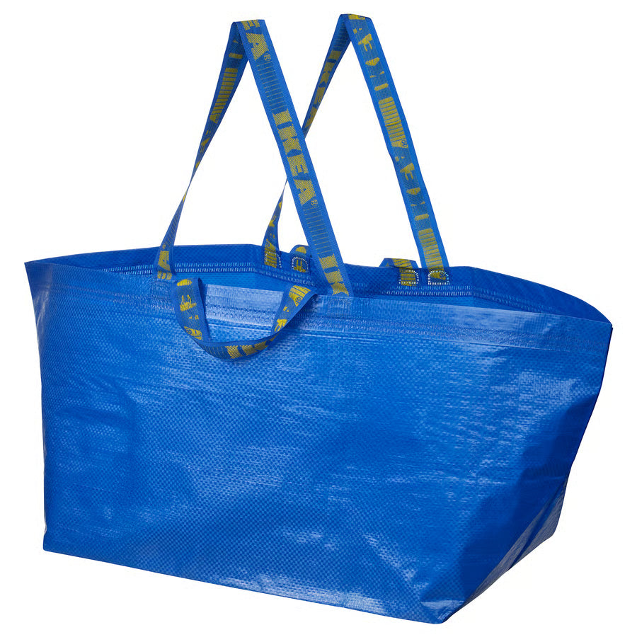 5x FRAKTA Large Shopping Bag Blue 19 Gallon | Durable Reusable Tote Bag for Groceries, Laundry & Storage