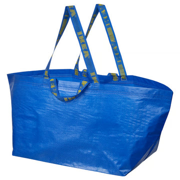 10x FRAKTA Large Shopping Bag Blue 19 Gallon | Durable Reusable Tote Bag for Groceries, Laundry & Storage